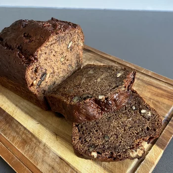Chai spiced banana bread with walnuts