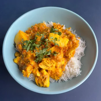 North Indian chicken and potato curry