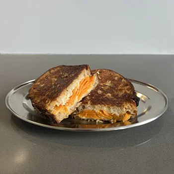 Roasted butternut squash and feta toastie